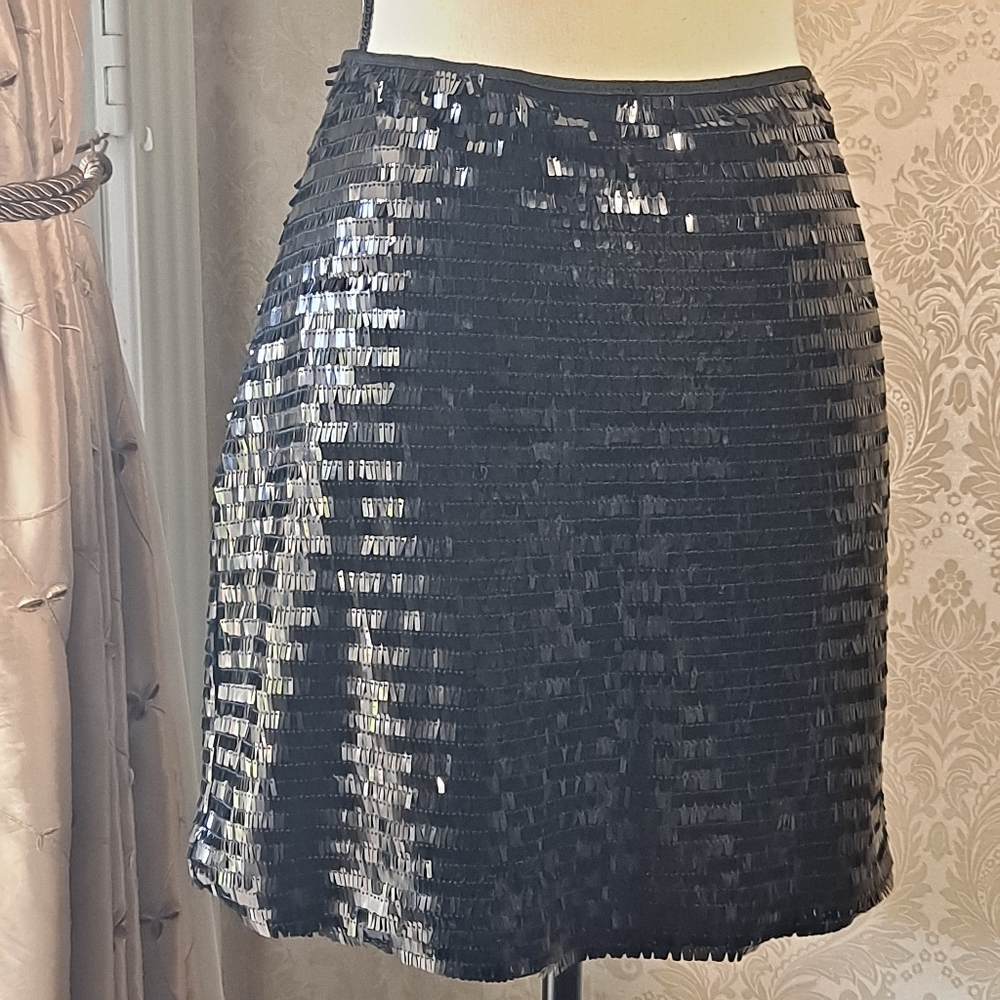 GB Girls Black Sequin Mini Skirt